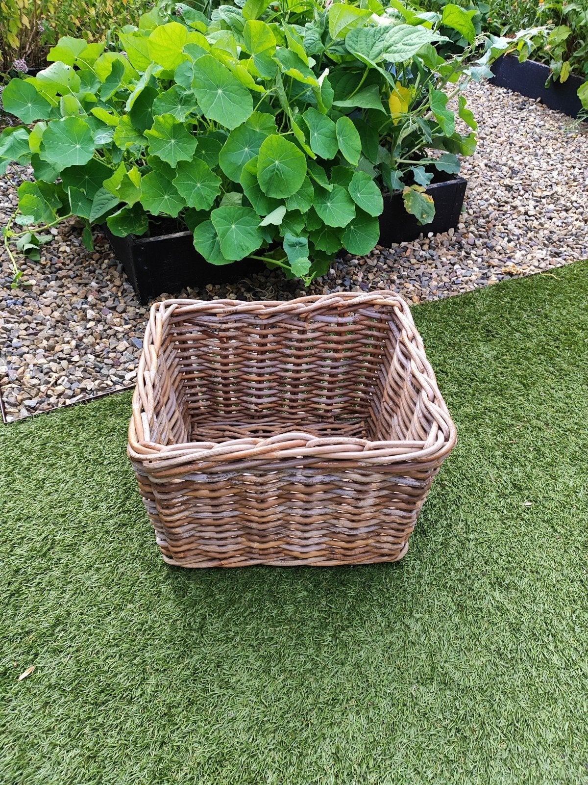 Grote rotan mand - 30cm bij 38cm, Ophalen, Gebruikt, Gevlochten, Mand