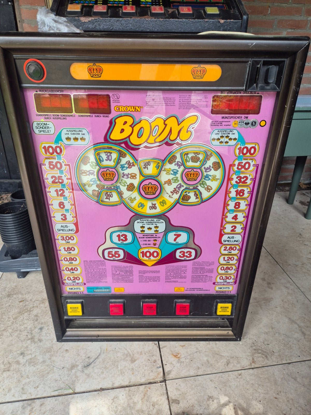 Gokkast Crown Boom met Duitse munten, Verzamelen, Overige munten, Ophalen, Gebruikt