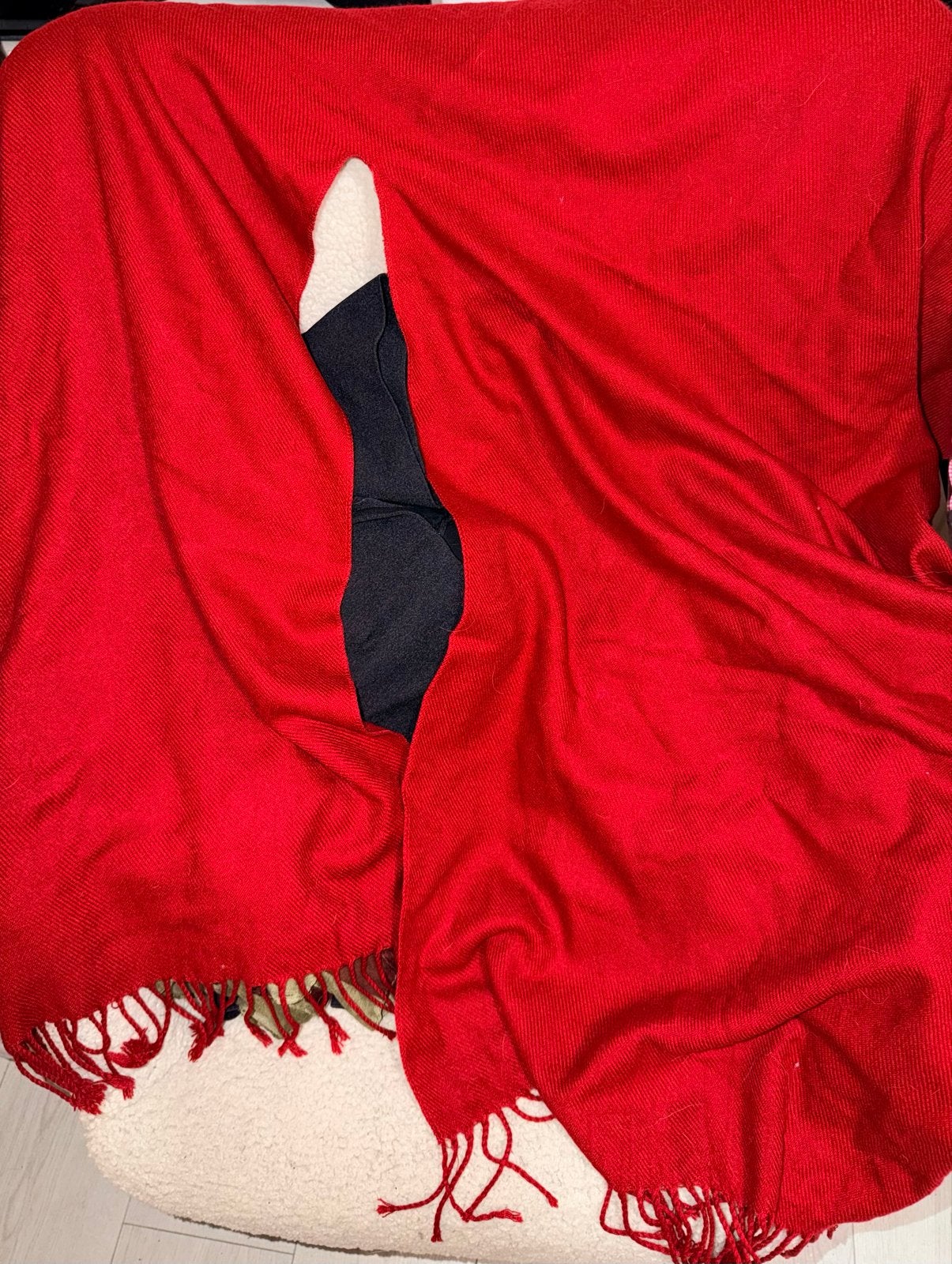 Rode Pashmina look Sjaal met Franjes, Kleding | Dames, Mutsen, Sjaals en Handschoenen, Ophalen of Verzenden, Zo goed als nieuw