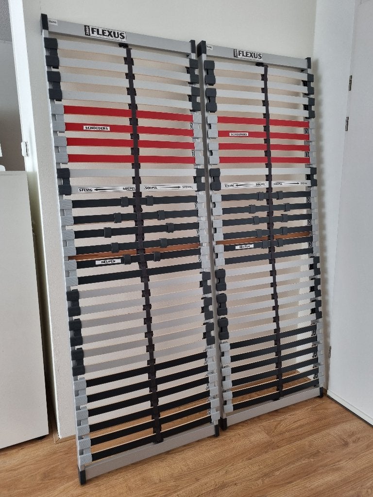 2 lattenbodems Auping, Ophalen, Gebruikt, 70 cm of minder, Tweepersoons