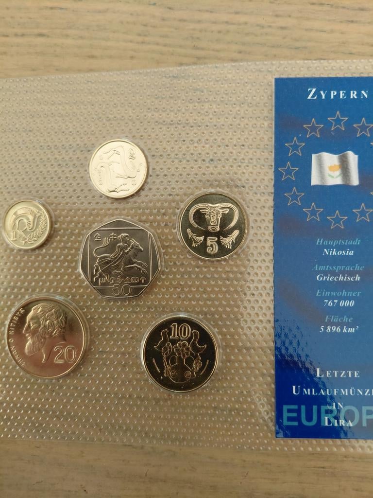 Cyprus Euromunten Set - Laatste Umlaufmünzen in Euro, Ophalen of Verzenden, Cyprus, Overige waardes, Setje