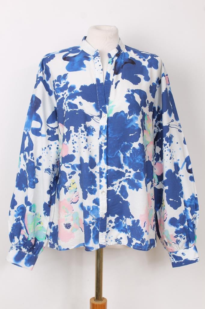 Zomer! Blouse van POM, Blauw, Ophalen of Verzenden, Zo goed als nieuw, Maat 36 (S)
