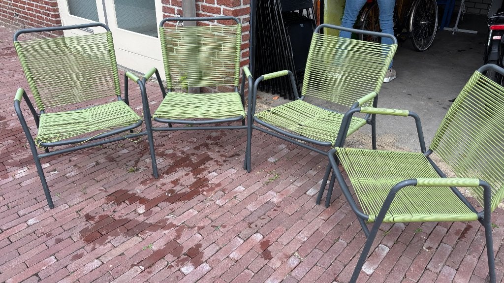 Tuinstoeltjes, Ophalen, Zo goed als nieuw, Kunststof, Stapelbaar