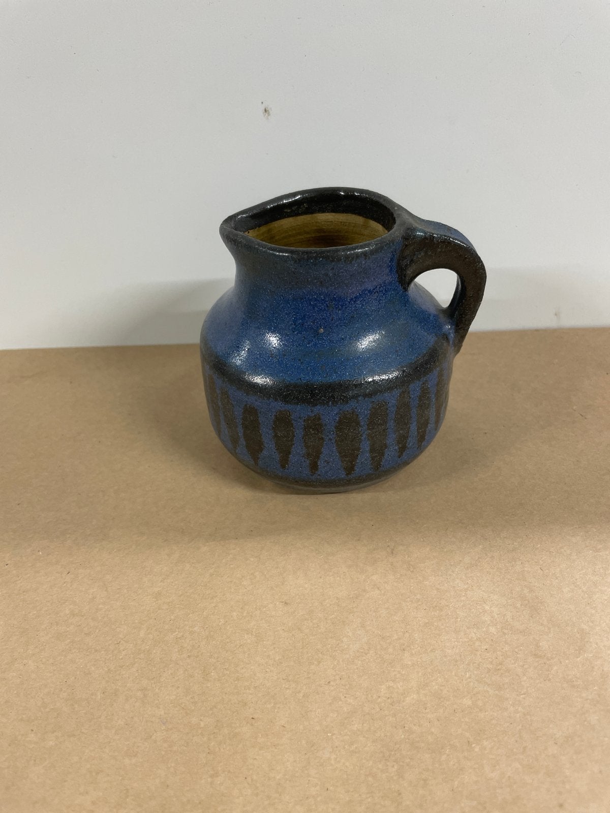 Vintage Bronkhorst HC Keramiek Blauwe Kan/Kruikje, Ophalen of Verzenden