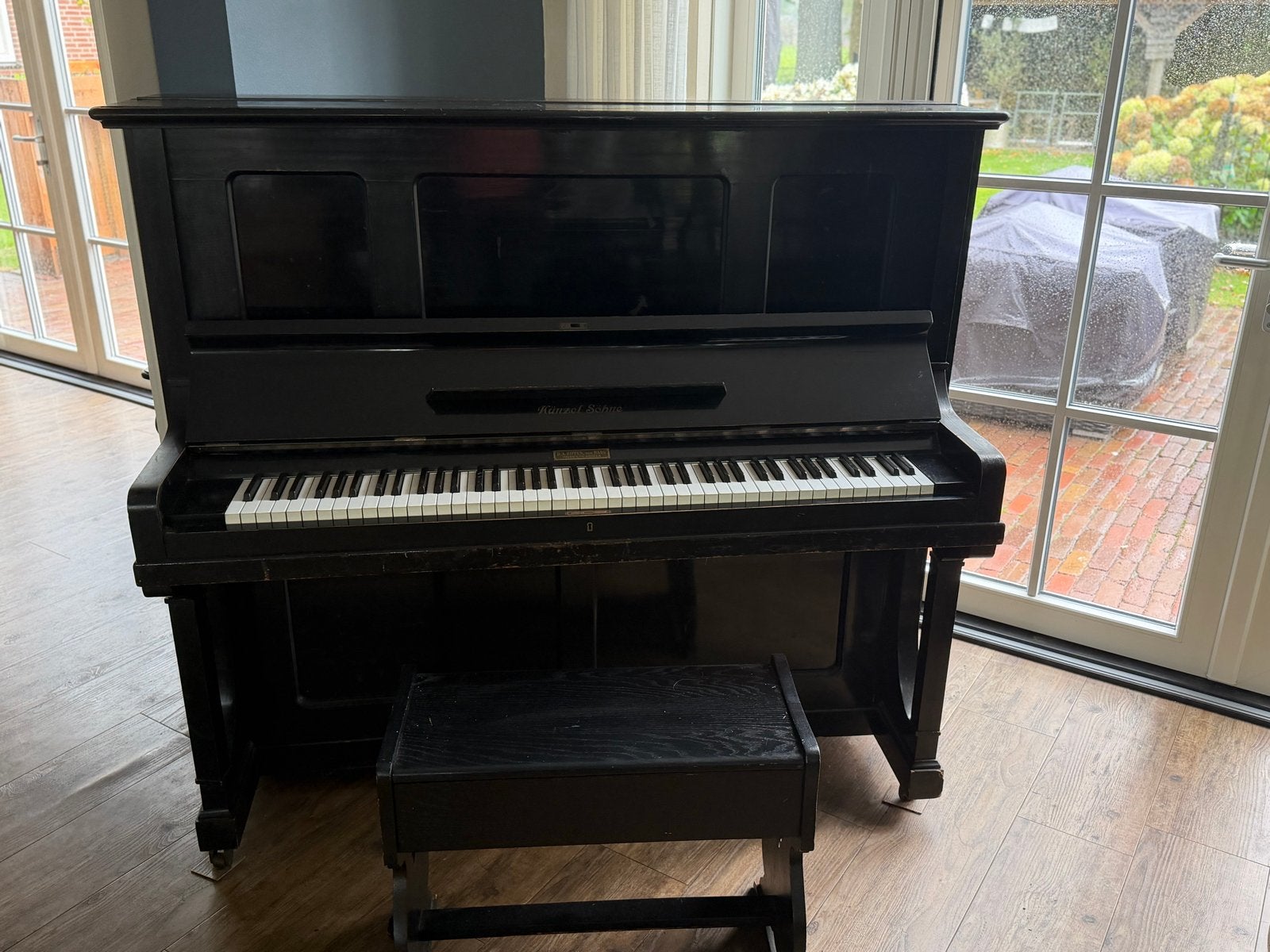 Künzel Söhne Piano - Zwart, inclusief kruk, Ophalen, Gebruikt, Zwart, Piano