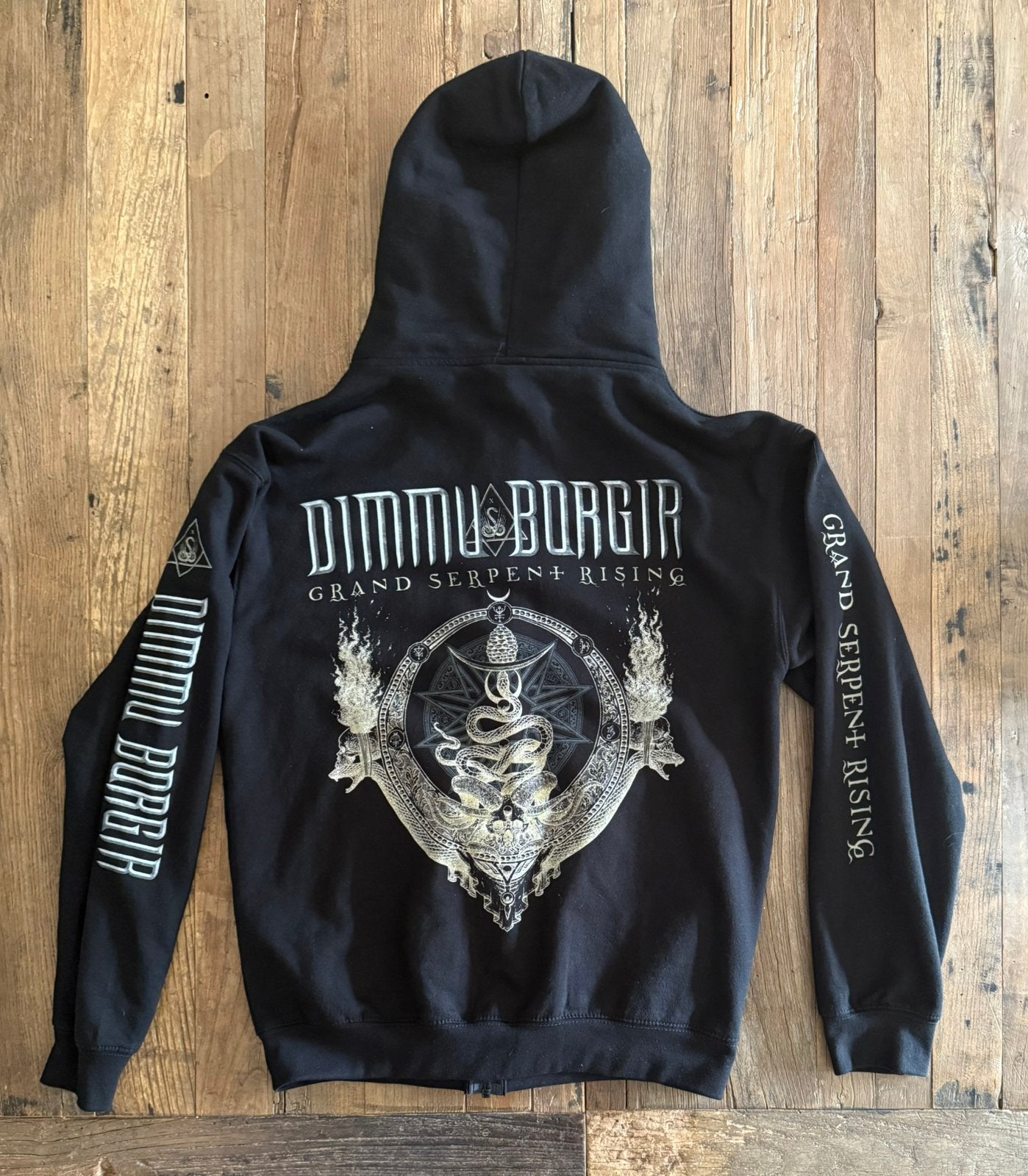 Dimmu Borgir vest met capuchon, Ophalen of Verzenden, Zo goed als nieuw, Maat 48/50 (M), Zwart