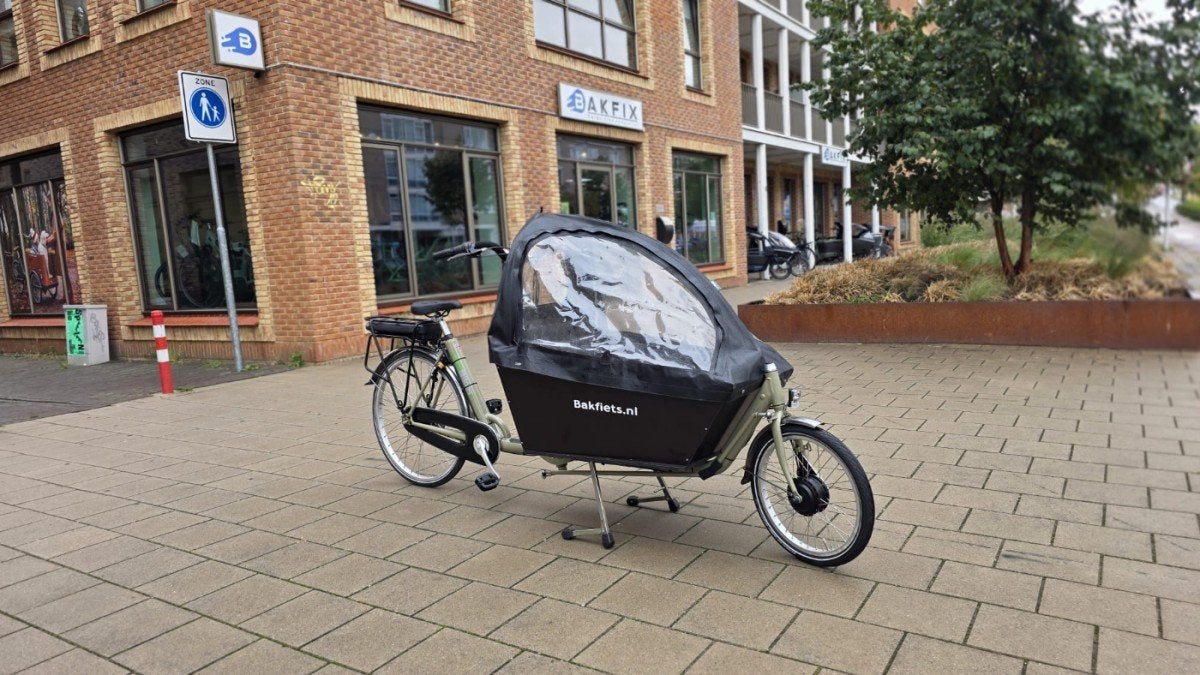 2dehands Cargo bike long bakfiets met regentent, Gebruikt, -, -, Elektrisch