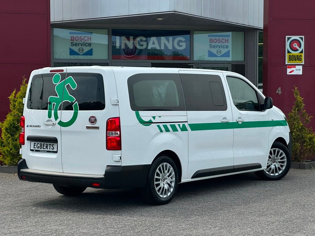 Fiat E-Scudo L3H1 SX 75 kWh | 9 persoons | of 6 met een rols, Navigatiesysteem, Zwart, Overige carrosserieën, Wit