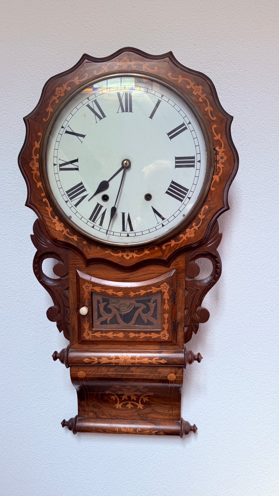 Antieke Amerikaanse "drop dial" klok Jerome & Co, Antiek en Kunst, Antiek | Klokken, Ophalen