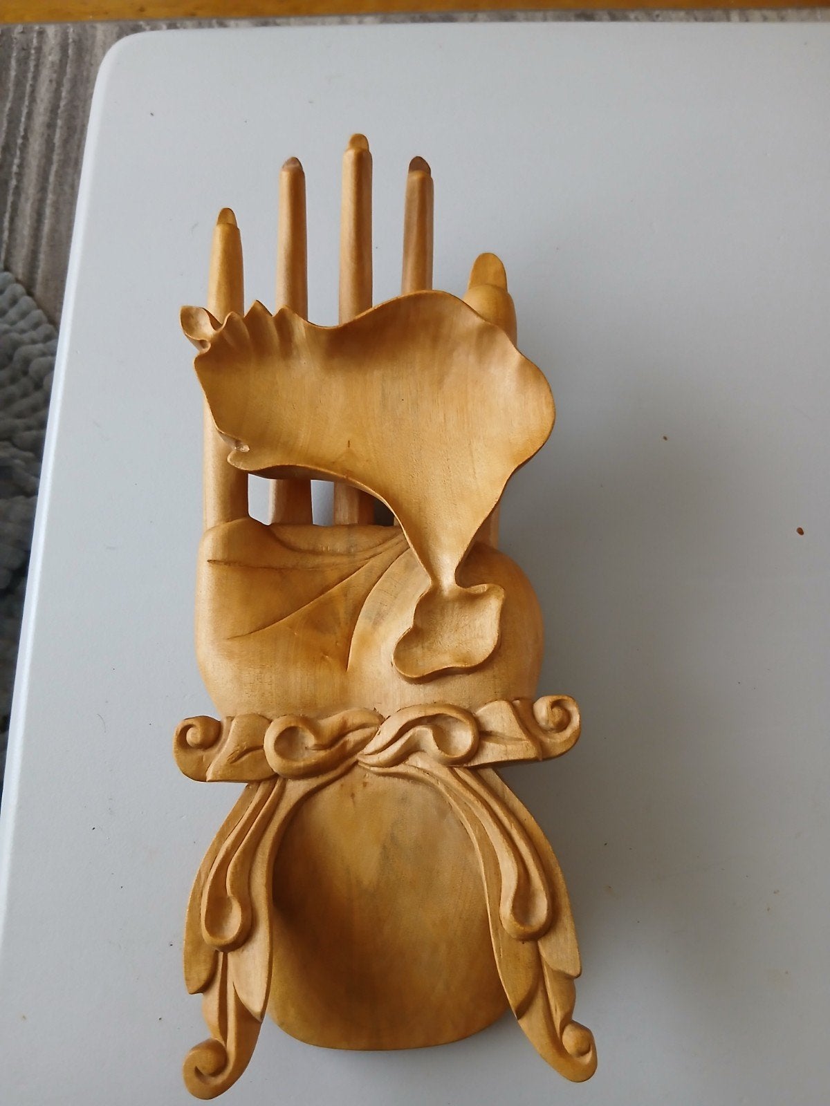 Indonesische houten schaal hand van Boeddha, Ophalen of Verzenden
