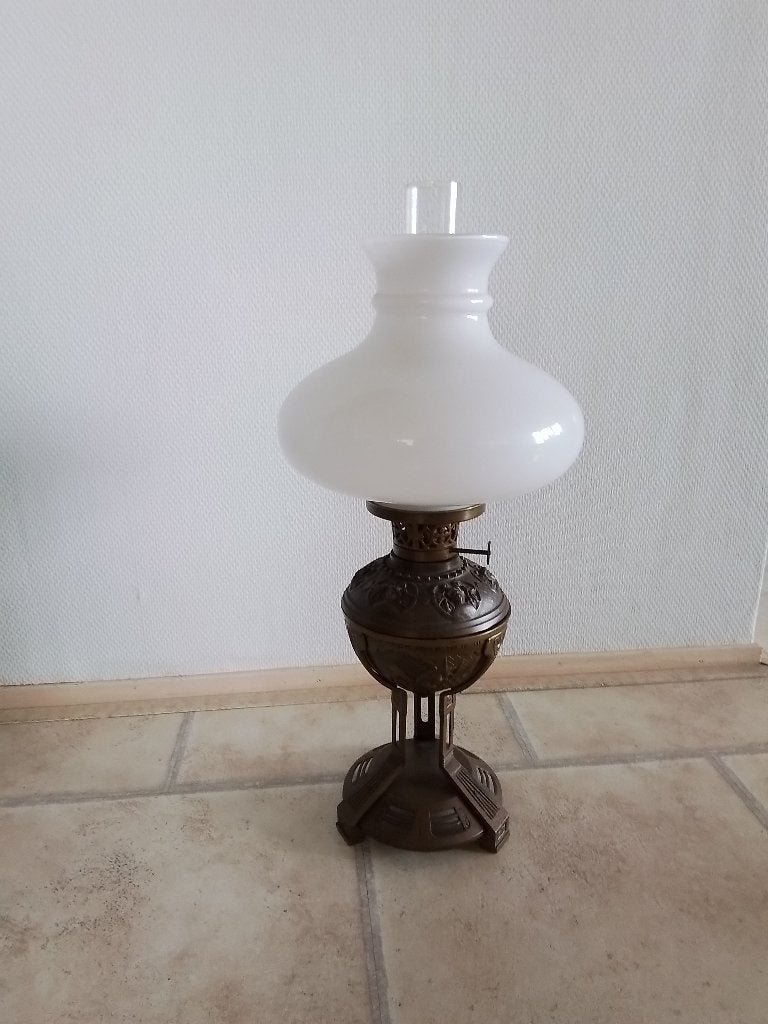 Koperen olielamp, Antiek en Kunst, Ophalen of Verzenden