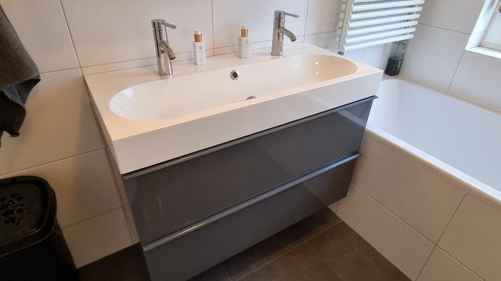 IKEA Godmorgon / Braviken wastafelmeubel, 100 cm breed, Ophalen, Gebruikt, Overige typen, 50 tot 100 cm