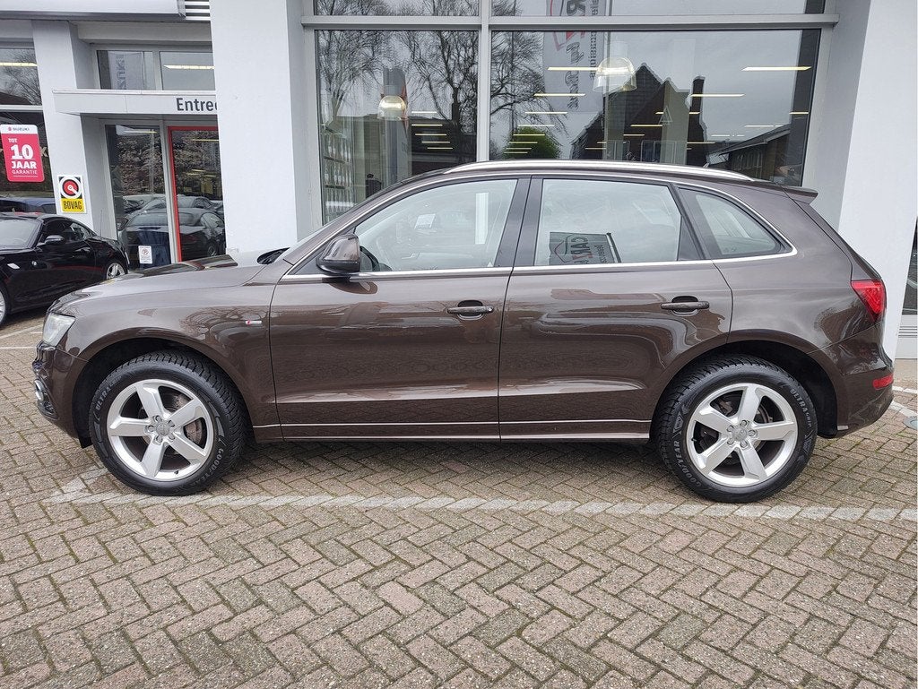 Audi Q5 2.0 TFSI QUATTRO PRO LINE S AUT. Trekhaak | Stoelver, Auto's, Audi, Gebruikt, Beige, 4 cilinders, Leder