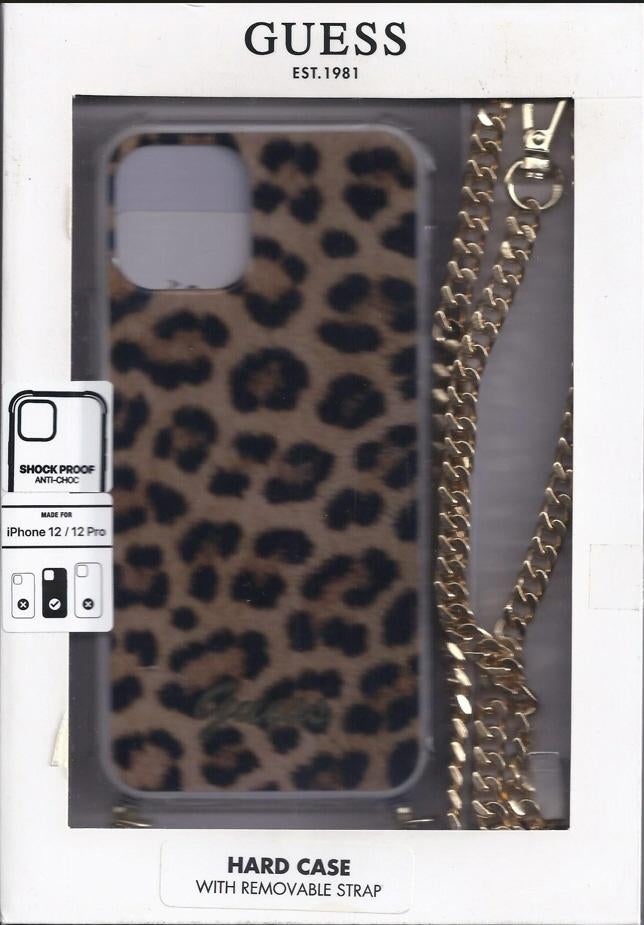iPhone 12/12 Pro Hoes Guess - Luipaardpatroon - Tijgerprint, Ophalen of Verzenden, Nieuw, IPhone 12