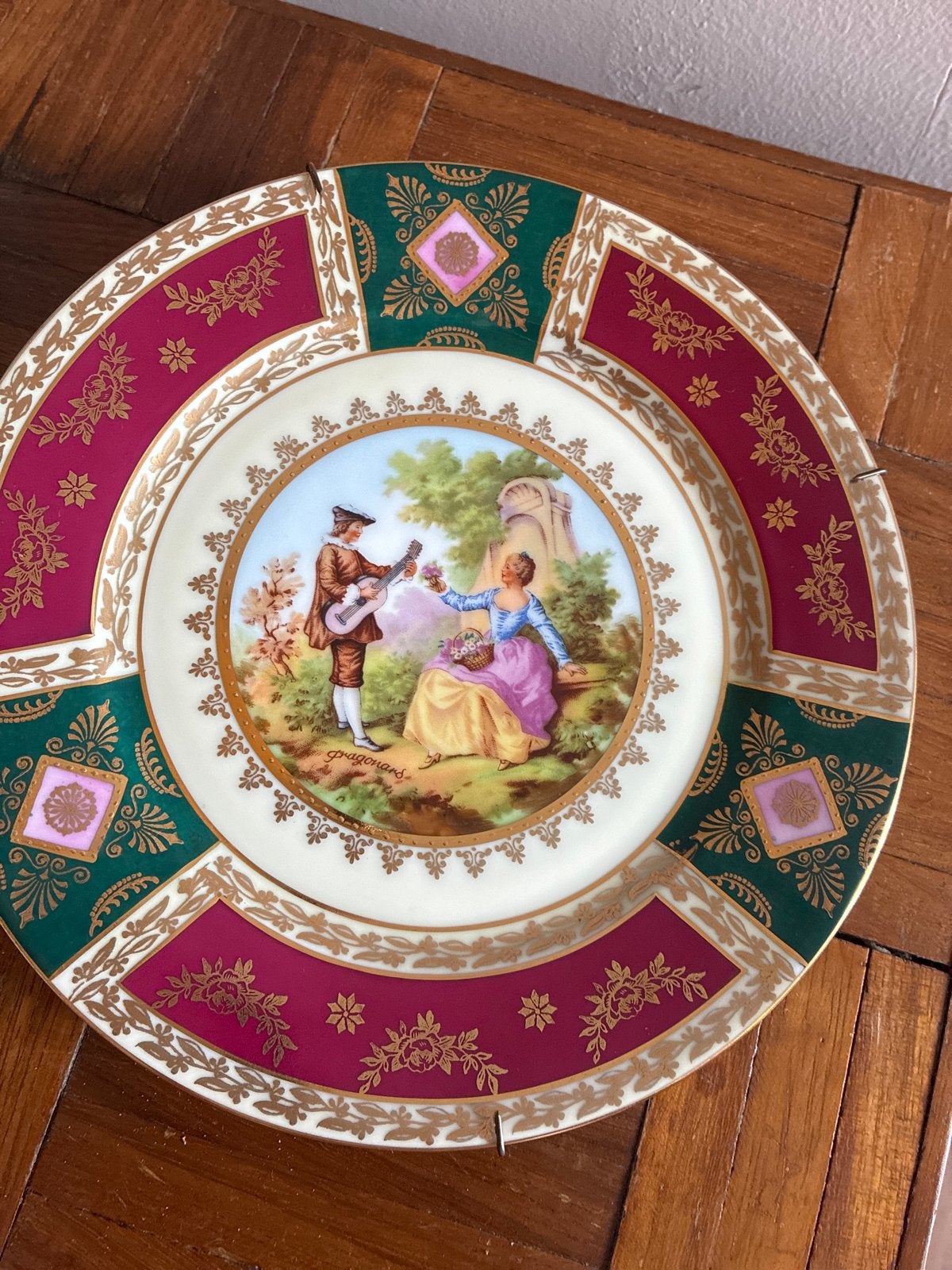 Antieke decoratieve wandplaat J.K. Decor Carlsbad Fragonard, Antiek en Kunst, Ophalen of Verzenden