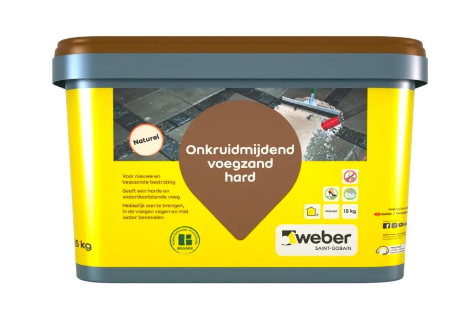 Weber Onkruidmijdend Voegzand Hard Naturel 15 kg, Ophalen of Verzenden, Nieuw, Voegzand