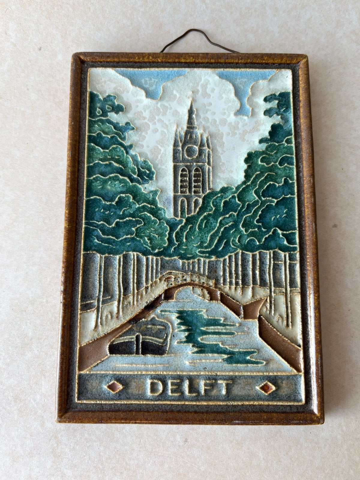 Porceleyne Fles cloisonne tegel Delft, Antiek en Kunst, Ophalen of Verzenden