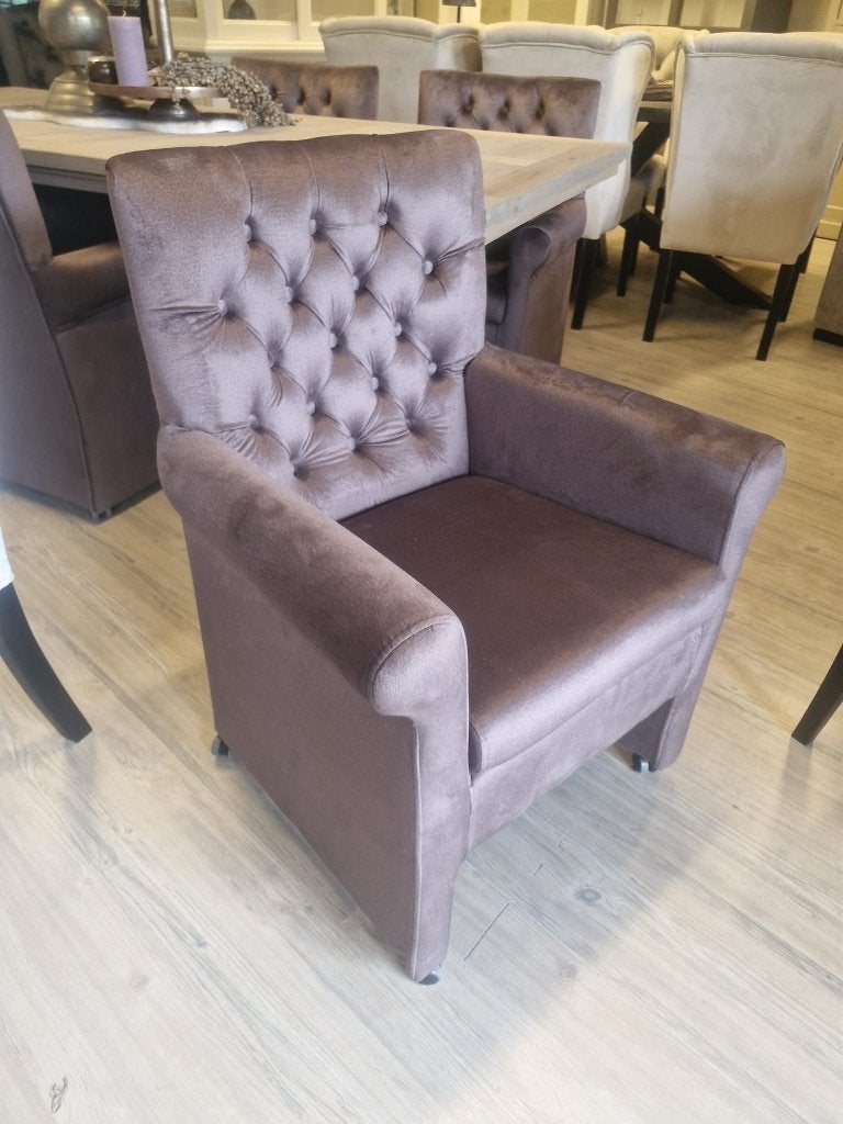 *VOORRAAD* 6 Landelijke Eetkamerstoelen Grazia Wiel Taupe (1, Huis en Inrichting, Overige kleuren, Nieuw, Ophalen of Verzenden