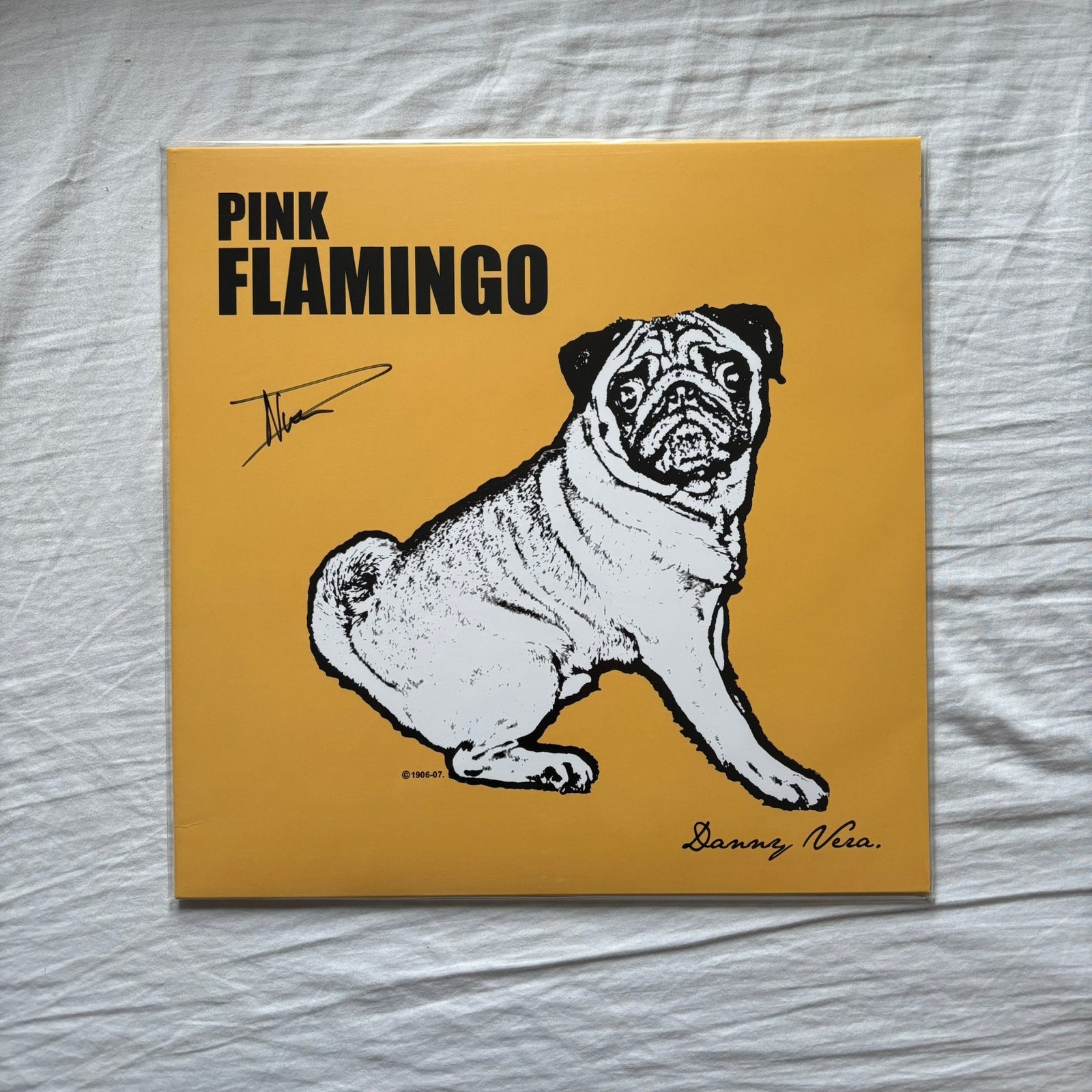 Danny Vera - Pink Flamingo Handtekening LP Vinyl, 2020 tot heden, Ophalen of Verzenden, Zo goed als nieuw, 12 inch