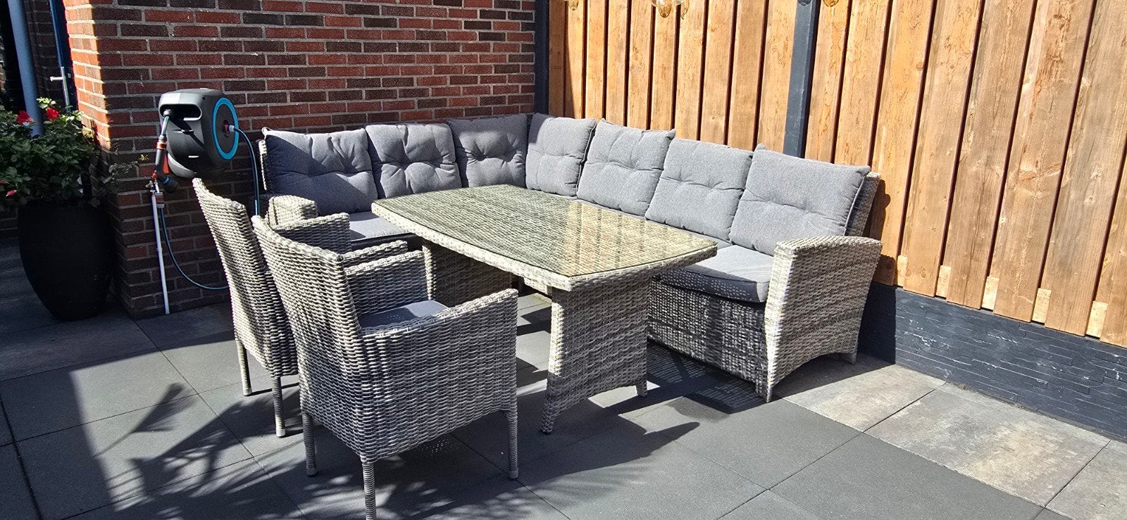 loungeset, Tuin en Terras, Ophalen, Kunststof, Bank, Loungeset