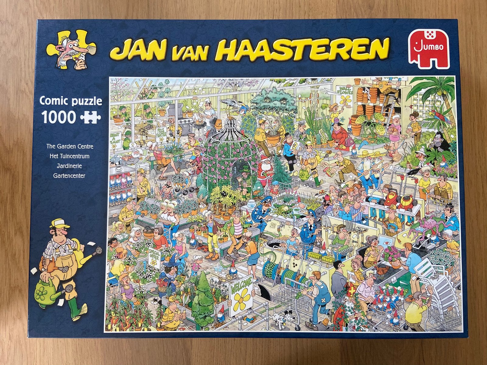 Puzzel Jan van Haasteren 1000 stukjes, Het tuincentrum, Ophalen of Verzenden, 500 t/m 1500 stukjes, Zo goed als nieuw