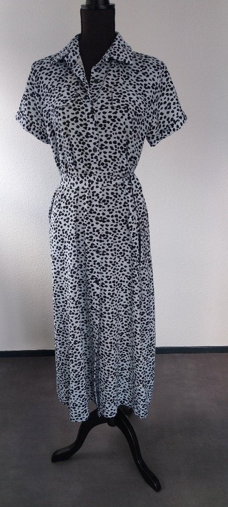 Zomerjurk lang model panterprint bleu maat M, Maat 38/40 (M), Blauw, Ophalen of Verzenden, Zo goed als nieuw