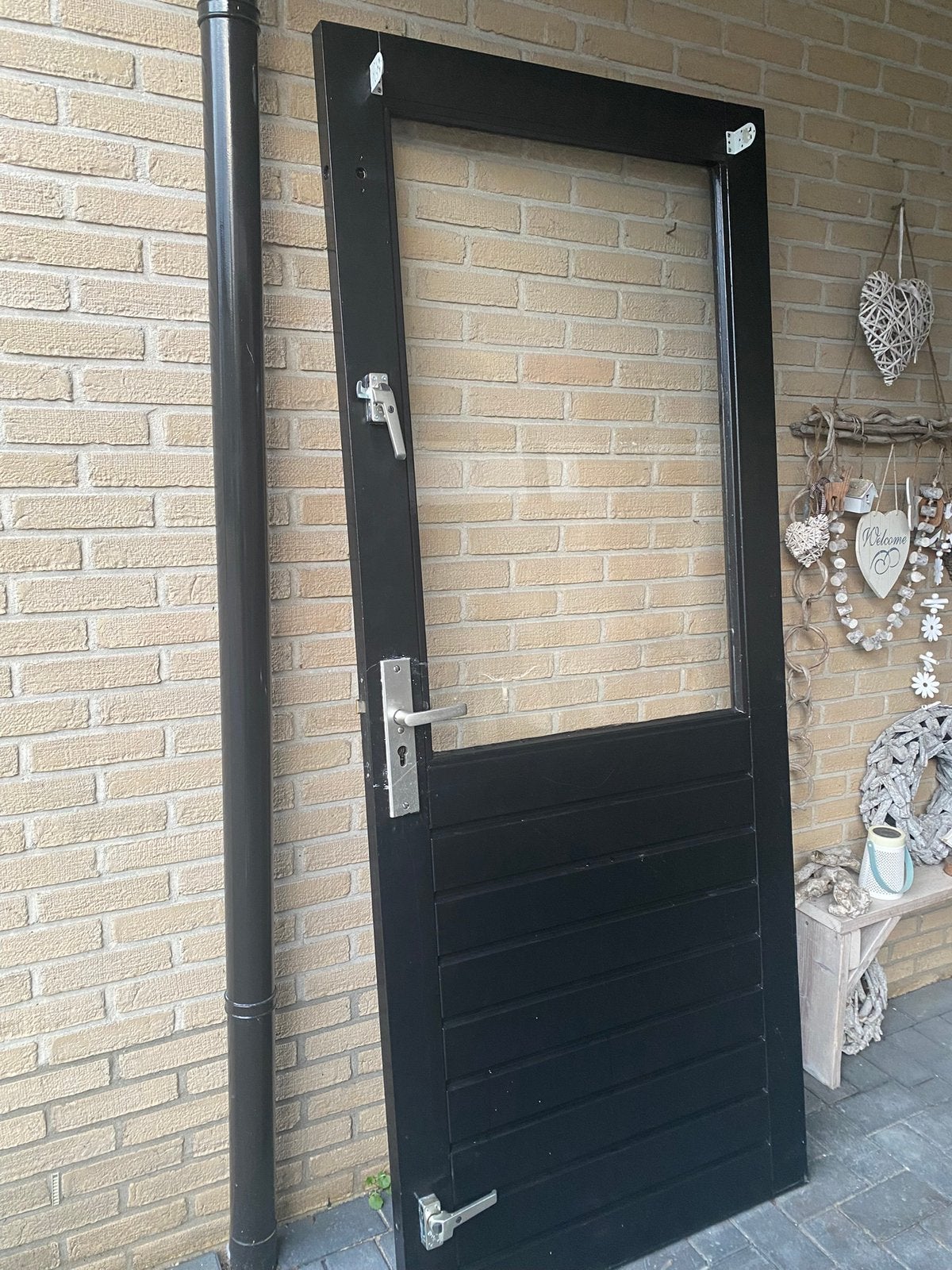 Goede schuur- en/ of garagedeur, Ophalen, Gebruikt, 80 tot 100 cm, Buitendeur