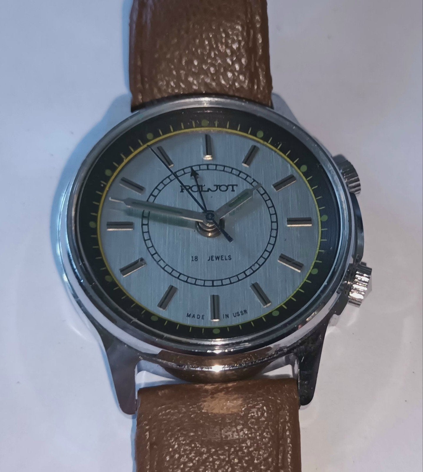 Vintage Poljot Polshorloge - 18 Jewels - Made in USSR, Overige merken, Staal, Met bandje, Polshorloge