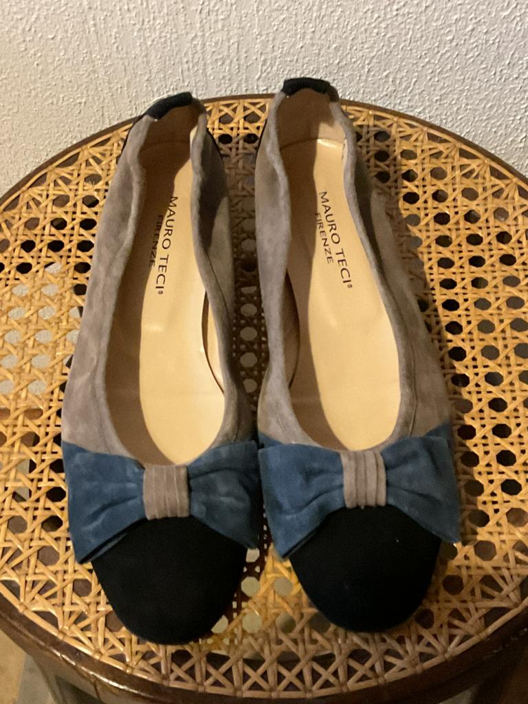 Mauro Teci! Prachtige suede leren ballerina’s, als nieuw 41, Overige kleuren, Zo goed als nieuw, Ballerina's, Ophalen of Verzenden