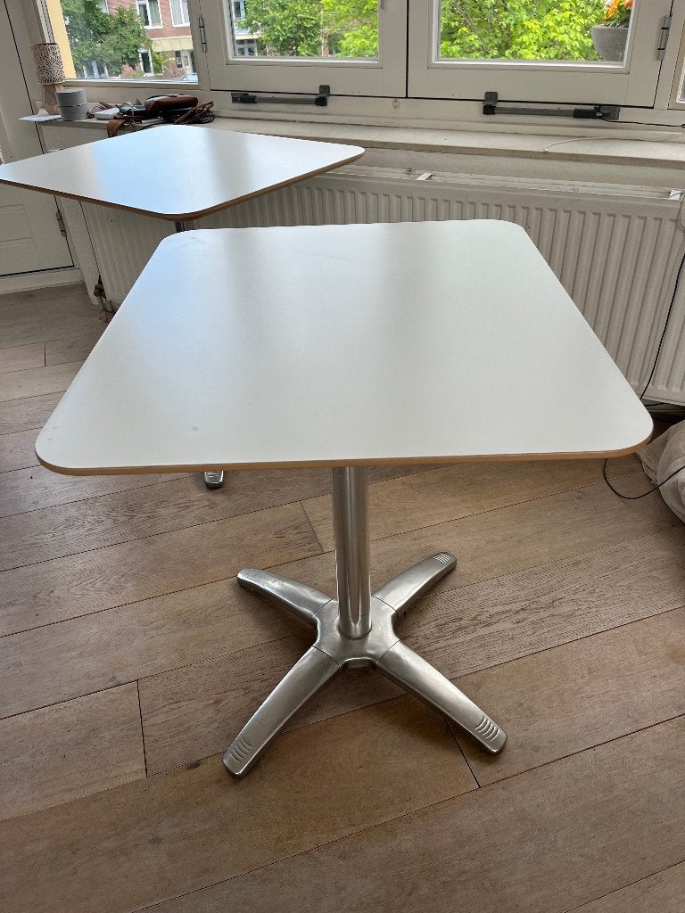 Café tafels 2 stuks, Huis en Inrichting, Tafels | Eettafels, Ophalen, Gebruikt, 50 tot 100 cm, Vierkant