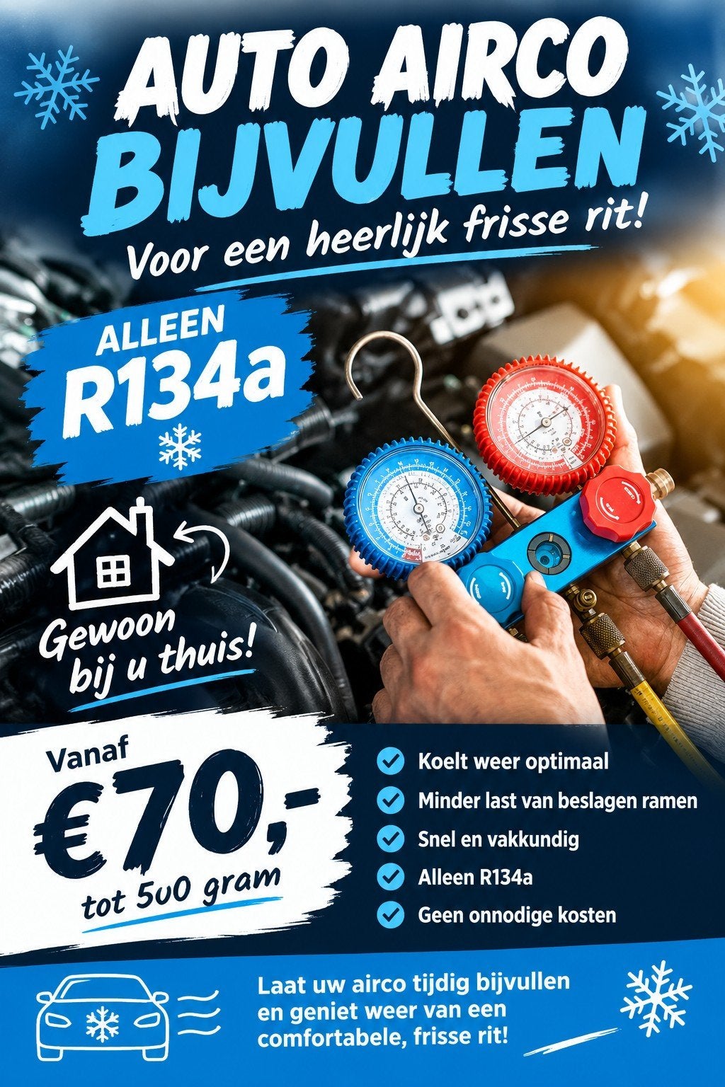 Auto Airco Bijvullen R134a - Gewoon bij u thuis!, Ophalen, Nieuw