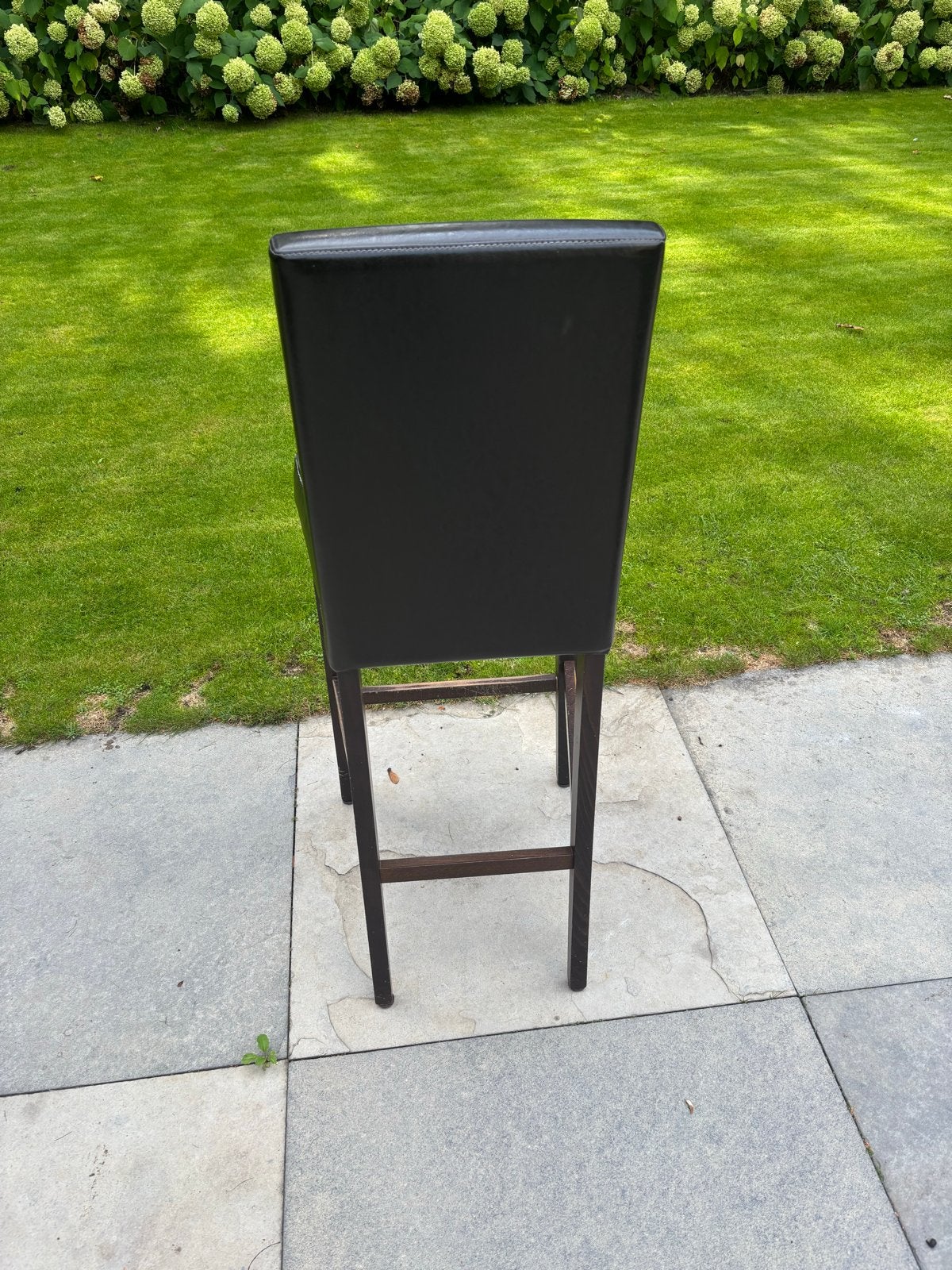 5 Leren Barkrukken - Zithoogte 75 cm, Leuning 115 cm, Ophalen, Leer, 90 cm of meer, Gebruikt