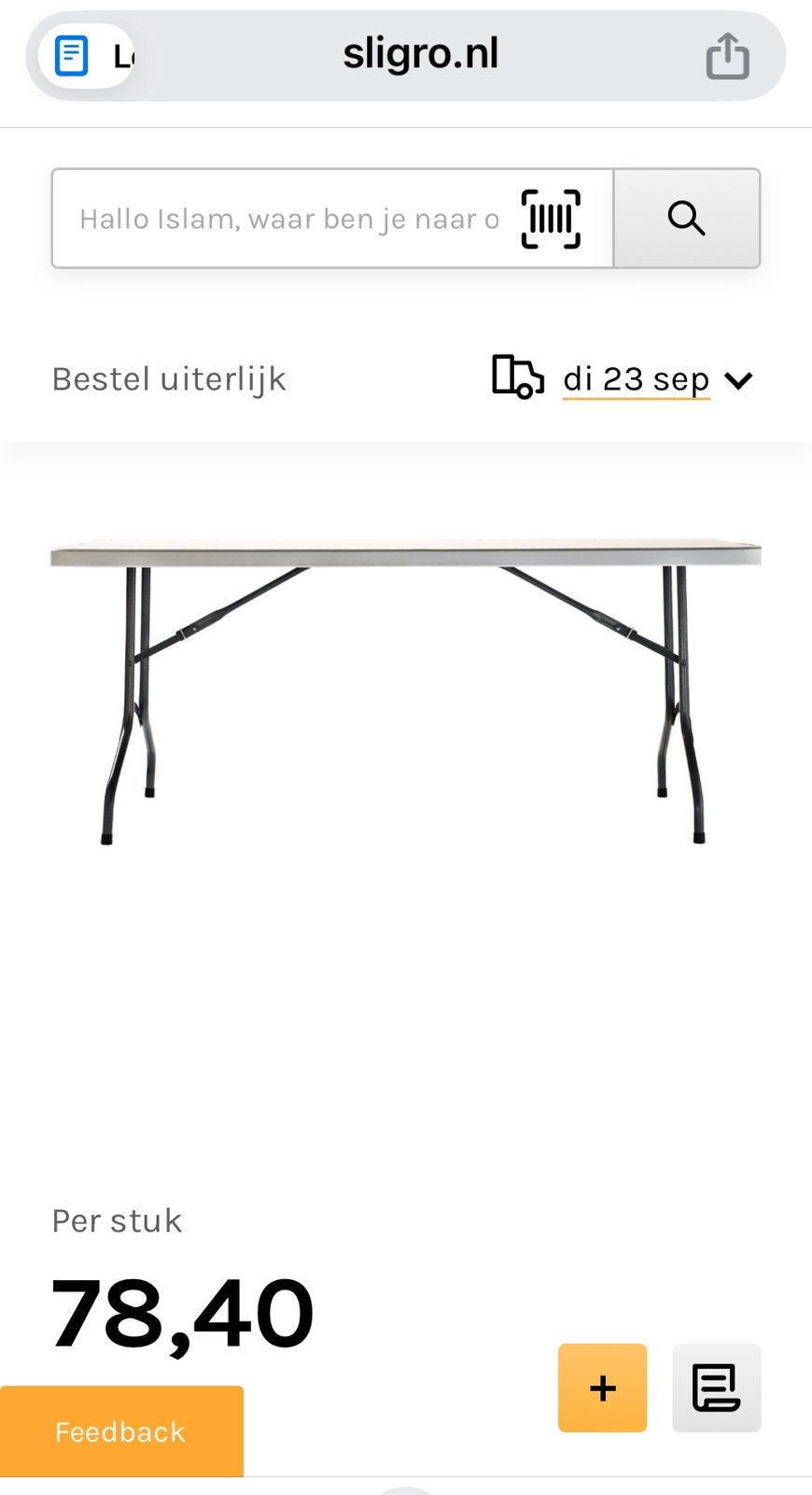 Buffettafel merk Sediamo van Sligro groothandel - Nieuw!!!, Ophalen of Verzenden, Zo goed als nieuw