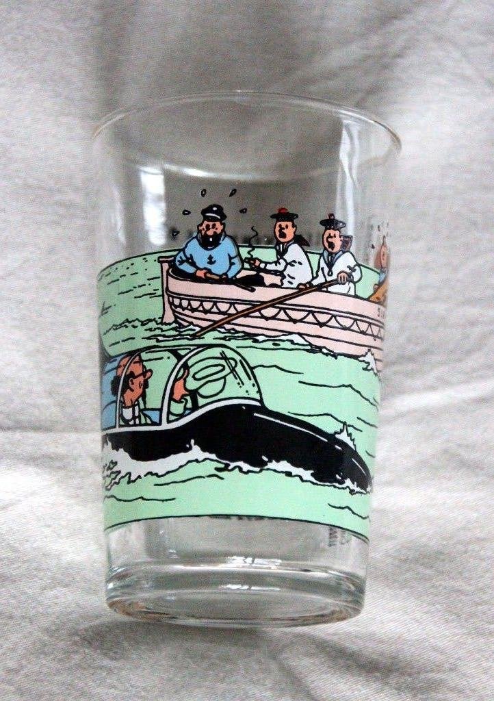 Verre Tintin Amora Lombard 1994 Hergé Haddock Kuifje glas, Verzamelen, Verzenden, Kuifje, Zo goed als nieuw, Beeldje of Figuurtje