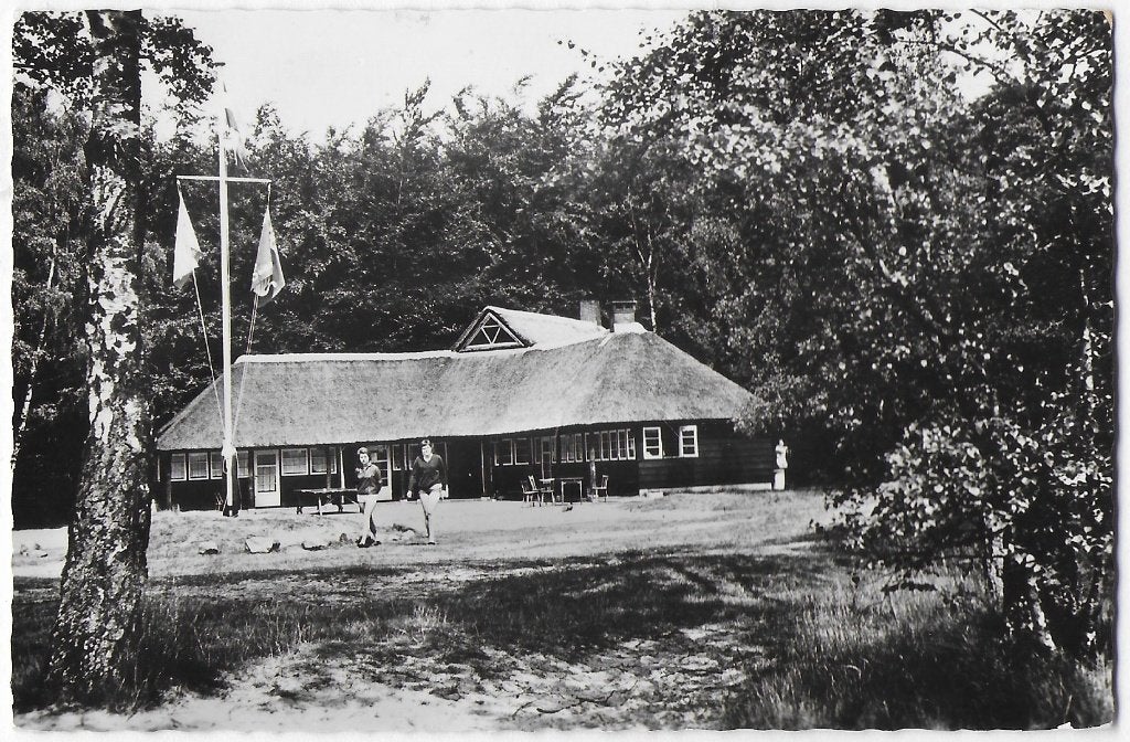 Kamp Hulshorst Harderwijk oude gelopen Ansichtkaart B3098, Ophalen of Verzenden, 1960 tot 1980, Gelopen, Gelderland