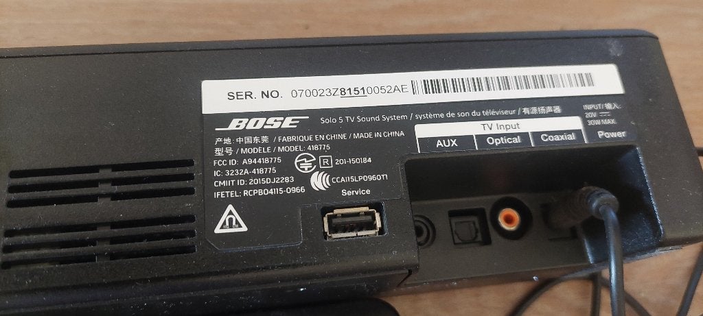 Bose Soundbox Solo 5 tv sound system, Ophalen, Bluetooth, Zo goed als nieuw