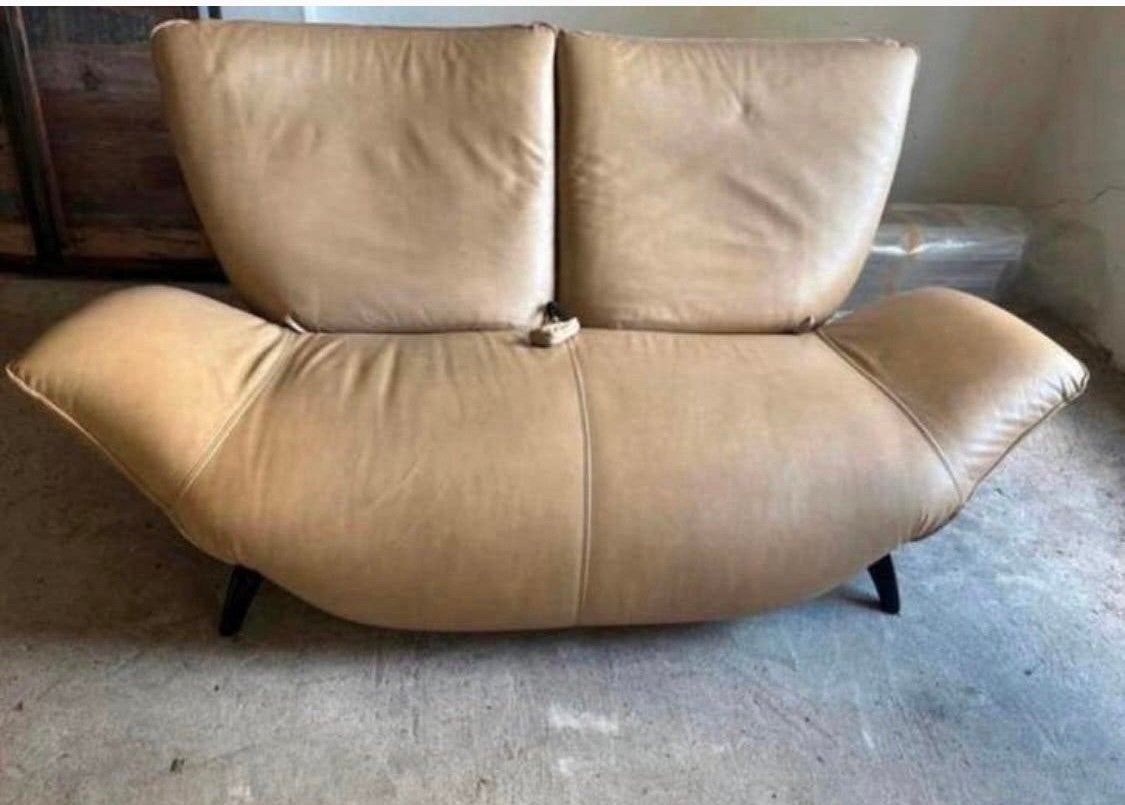 Prachtige Leolux design relaxbank/leren sofa van leer, Ophalen, Tweepersoons, Zo goed als nieuw, Leer