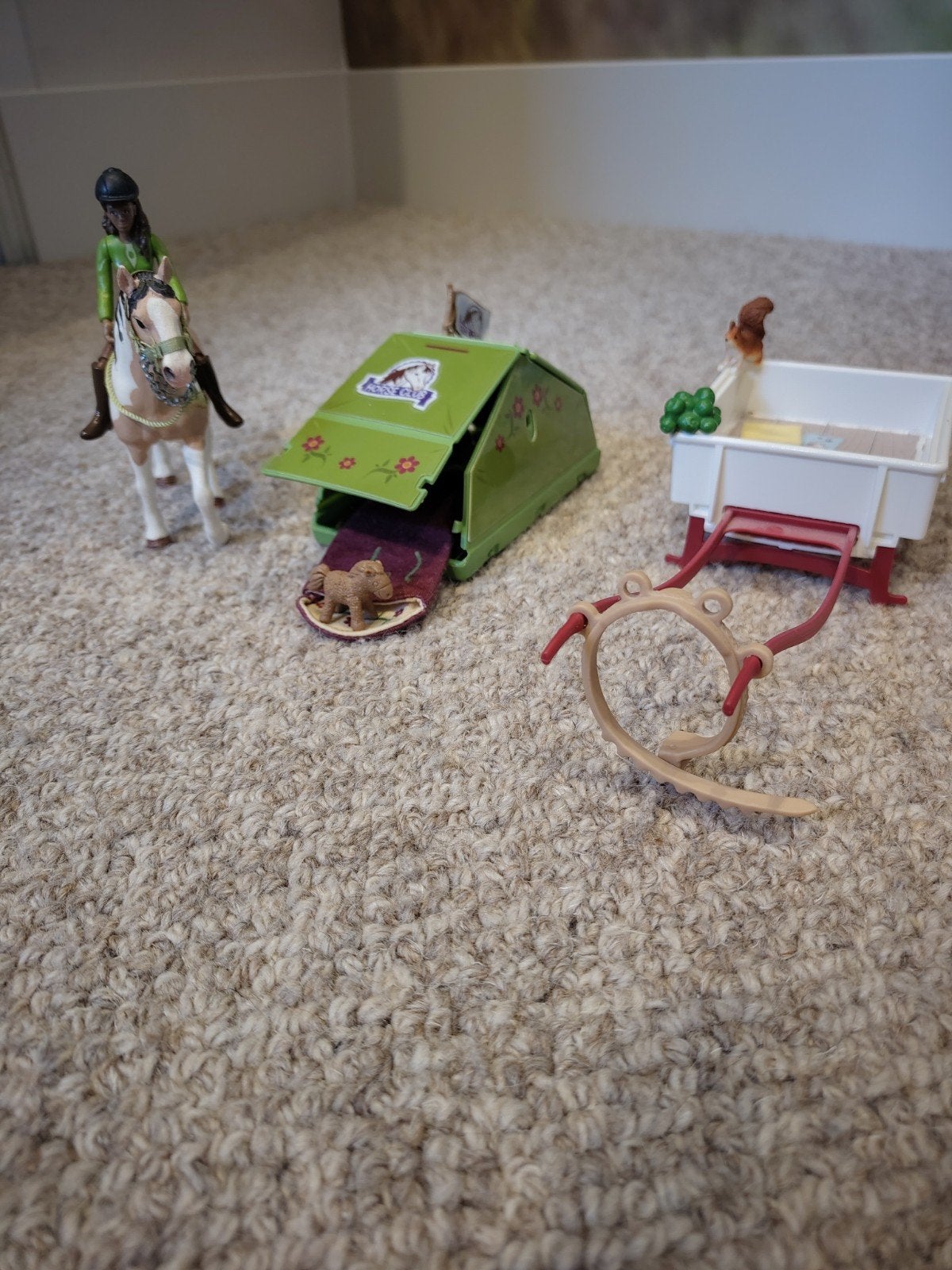 Schleich set, kampeer set,, Ophalen of Verzenden, Zo goed als nieuw
