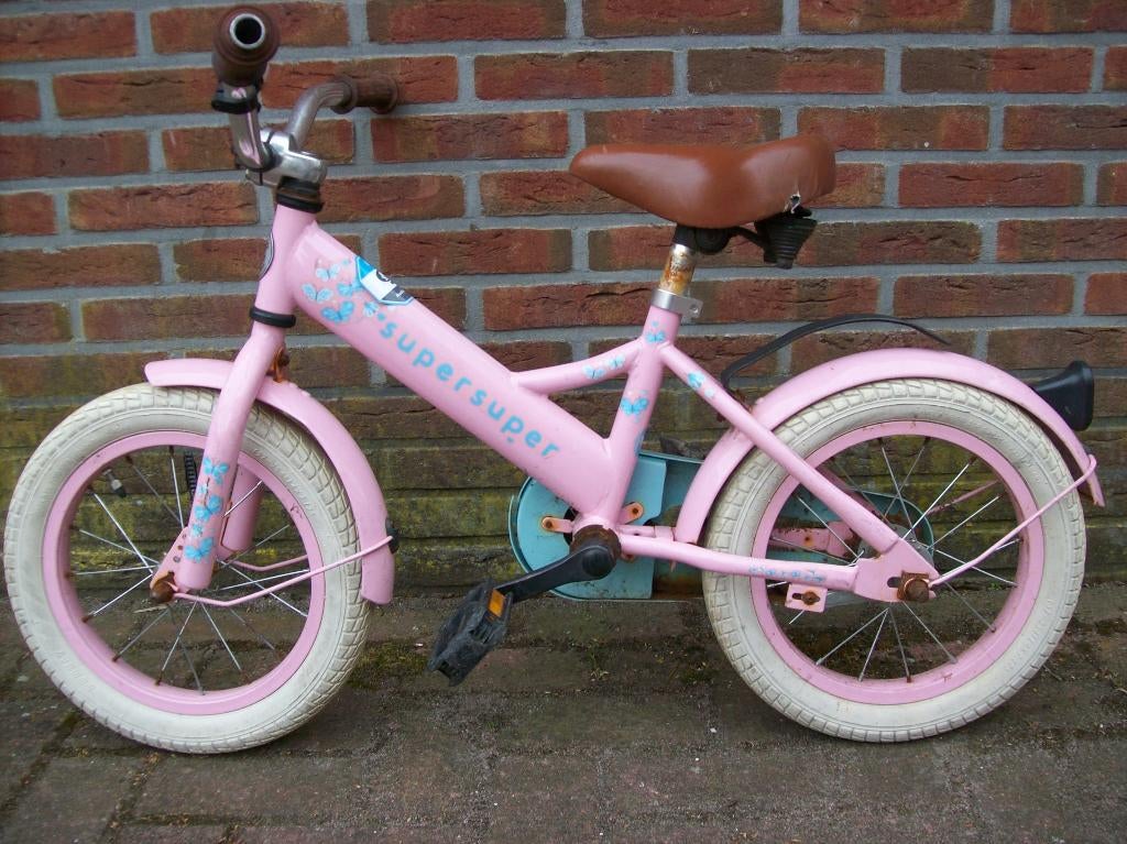 meisje fiets, Ophalen of Verzenden, Gebruikt, Terugtraprem, 14 inch of minder