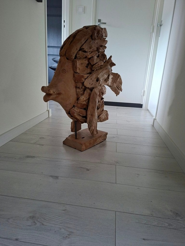 Ornament teakhout, 50 - 100 cm, Zeeleven, Hout, Bruin