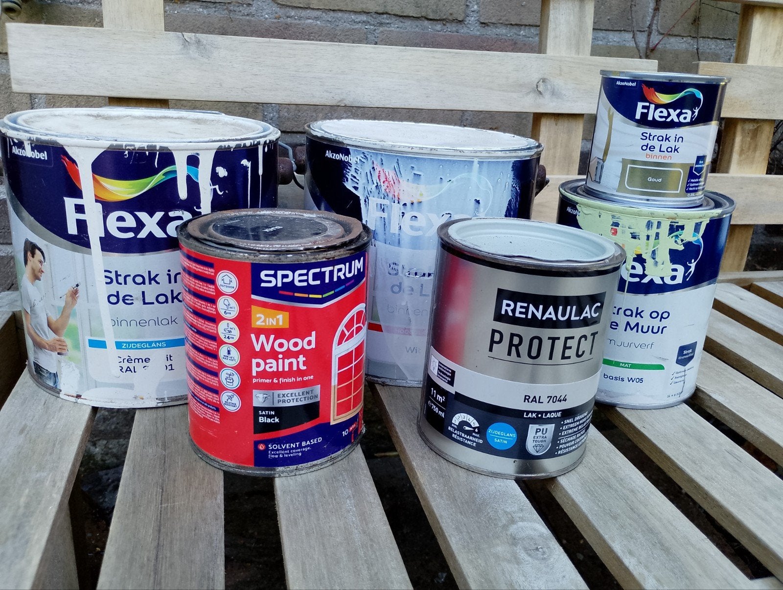 Diverse verf en lak: Flexa, Spectrum, Renaulac, Ophalen, Gebruikt, Overige kleuren, Verf