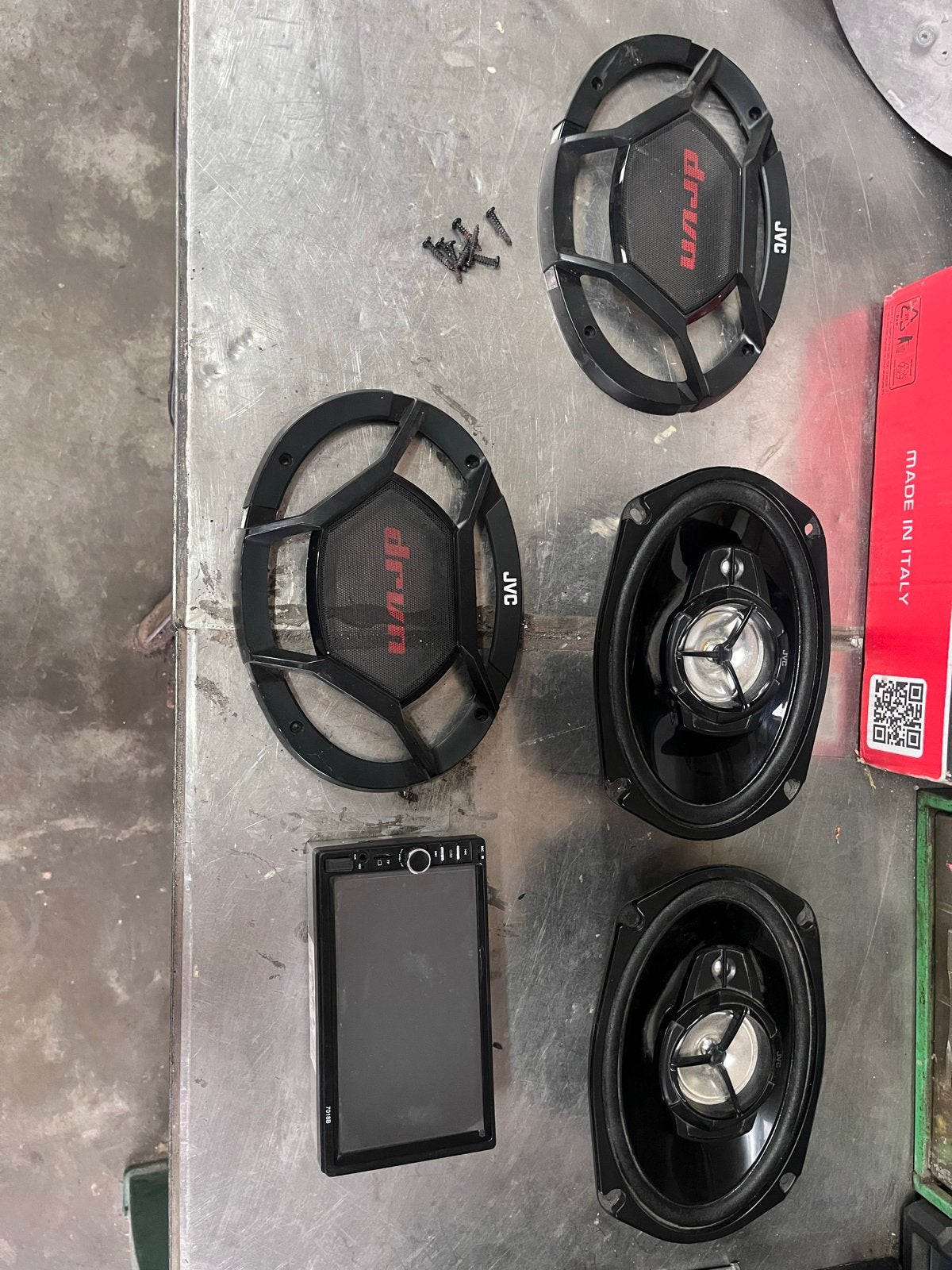 Autoradio met touchscreen en JVC speakerset, Ophalen of Verzenden, Gebruikt