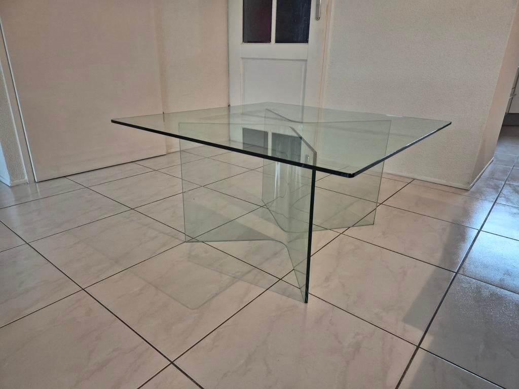 Glazen Tafel 90x90 cm, Ophalen, 50 tot 100 cm, Vierkant, 50 tot 100 cm