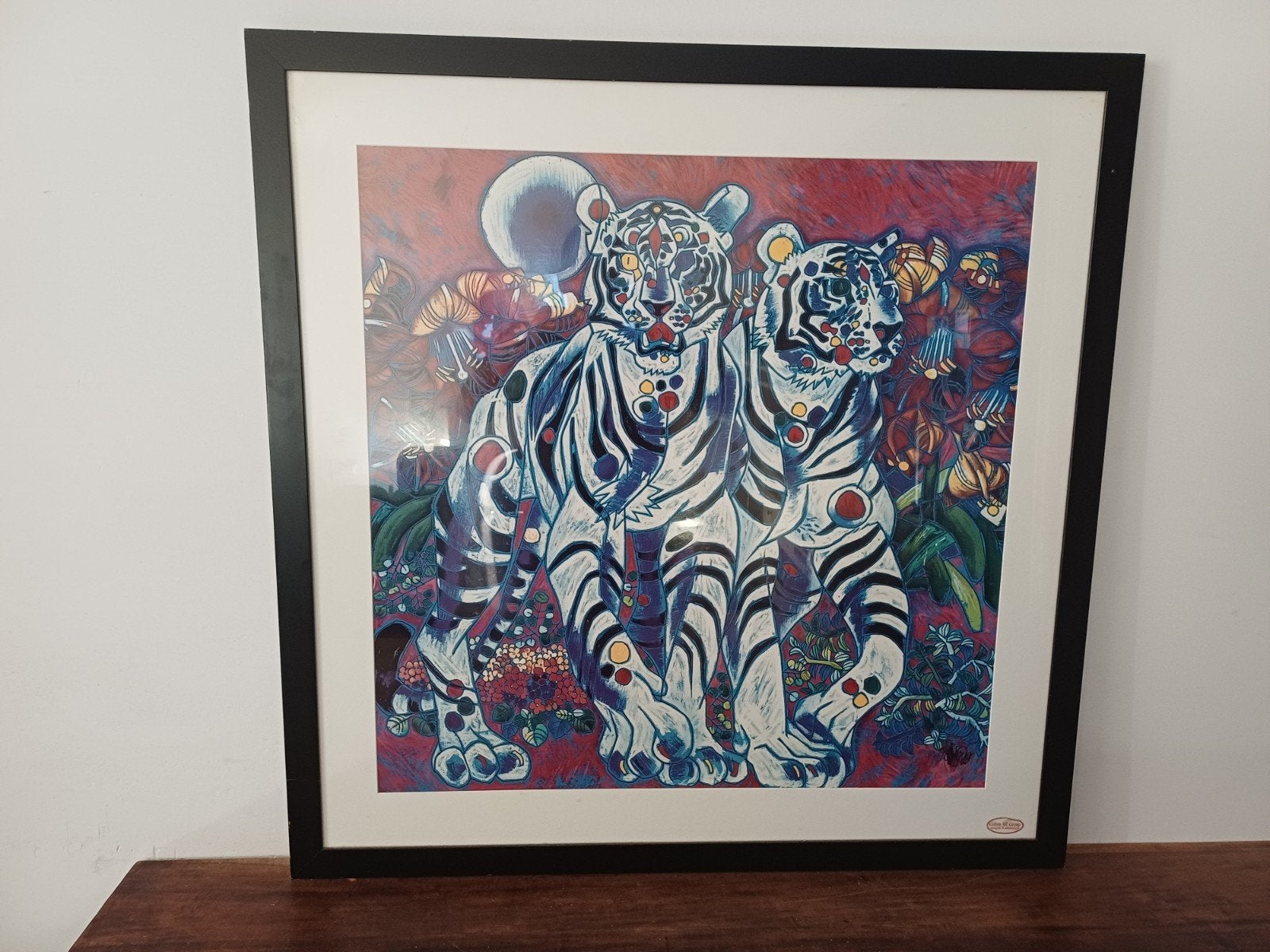 Uniek schilderij/kunstwerk van Cobra Art Group - Tijgers, Antiek en Kunst, Kunst | Schilderijen | Modern, Ophalen, Overige materialen