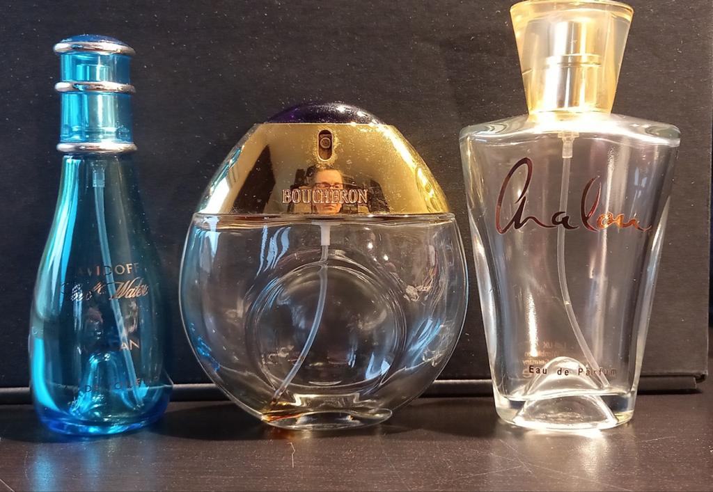 Lege parfum flesjes Davidoff, Boucheron en Chalou, Ophalen of Verzenden, Gebruikt
