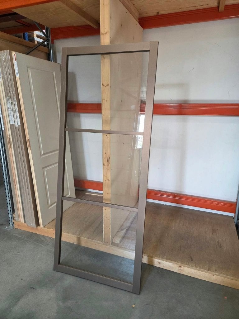 Bronzen deur met glas 86.0 x 211.5 Stomp links, Gebruikt, Binnendeur, Ophalen of Verzenden, 200 tot 215 cm