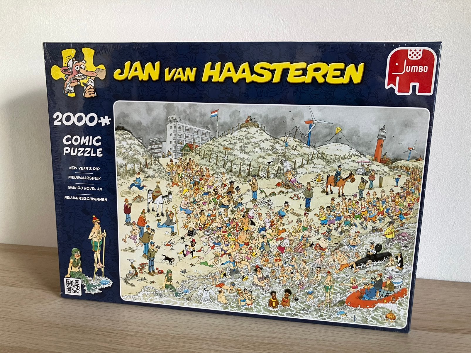 Jan van Haasteren - Nieuwjaarsduik - 2000 stukjes GESEALD, Ophalen of Verzenden, Meer dan 1500 stukjes, Nieuw, Legpuzzel