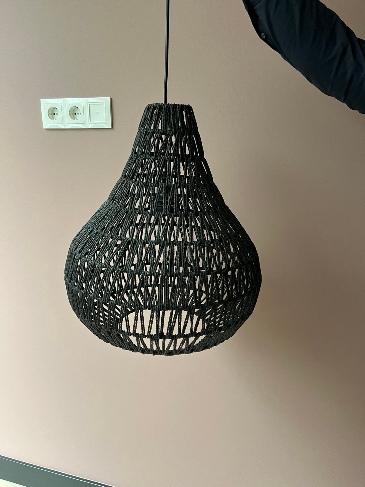 Hanglamp Kwantum, Huis en Inrichting, Ophalen, Zo goed als nieuw, Hout, E27 (groot)