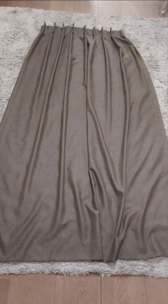 Taupe kleurige gordijnen ., Ophalen of Verzenden, Minder dan 100 cm