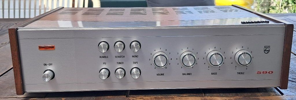 Vintage Philips versterker 22RH590, Ophalen of Verzenden